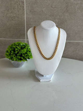 Retro Stainless Steel Cuban Chain Necklace