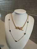 Emerald 18k Gold Plated Necklace