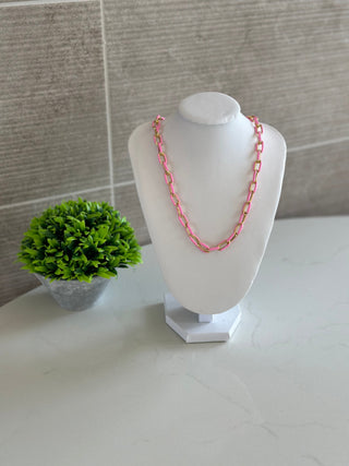 GOLD AND NEON CHAIN NECKLACE