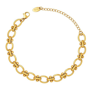 Geo 18k Gold Plate Bracelet