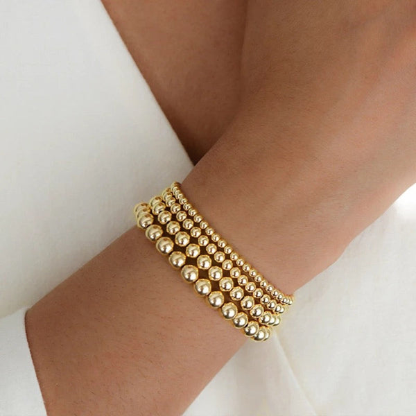 Stacked 14k Gold Filled Bead Bracelet