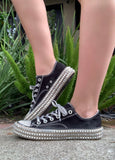 Billie Black Studded Lowtop