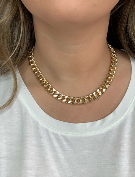Miami Cuban Chain 18k Gold Plate Necklace