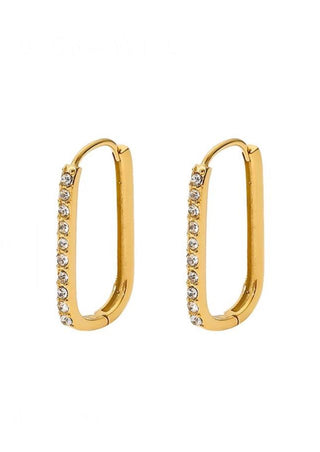 Sparkle 18k Gold Plated CZ Huggie Earrings