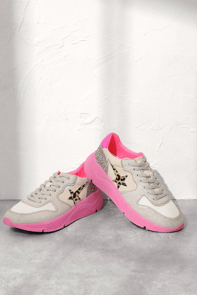 Sassy Neon Pink/Beige Sneaker