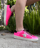 Candech Neon Pink/ Leopard  Sneaker