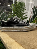Billie Black Studded Lowtop